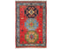 3x4 Red Blue Ersari Afghan Hand Knotted Veg Dye Wool Area Rug